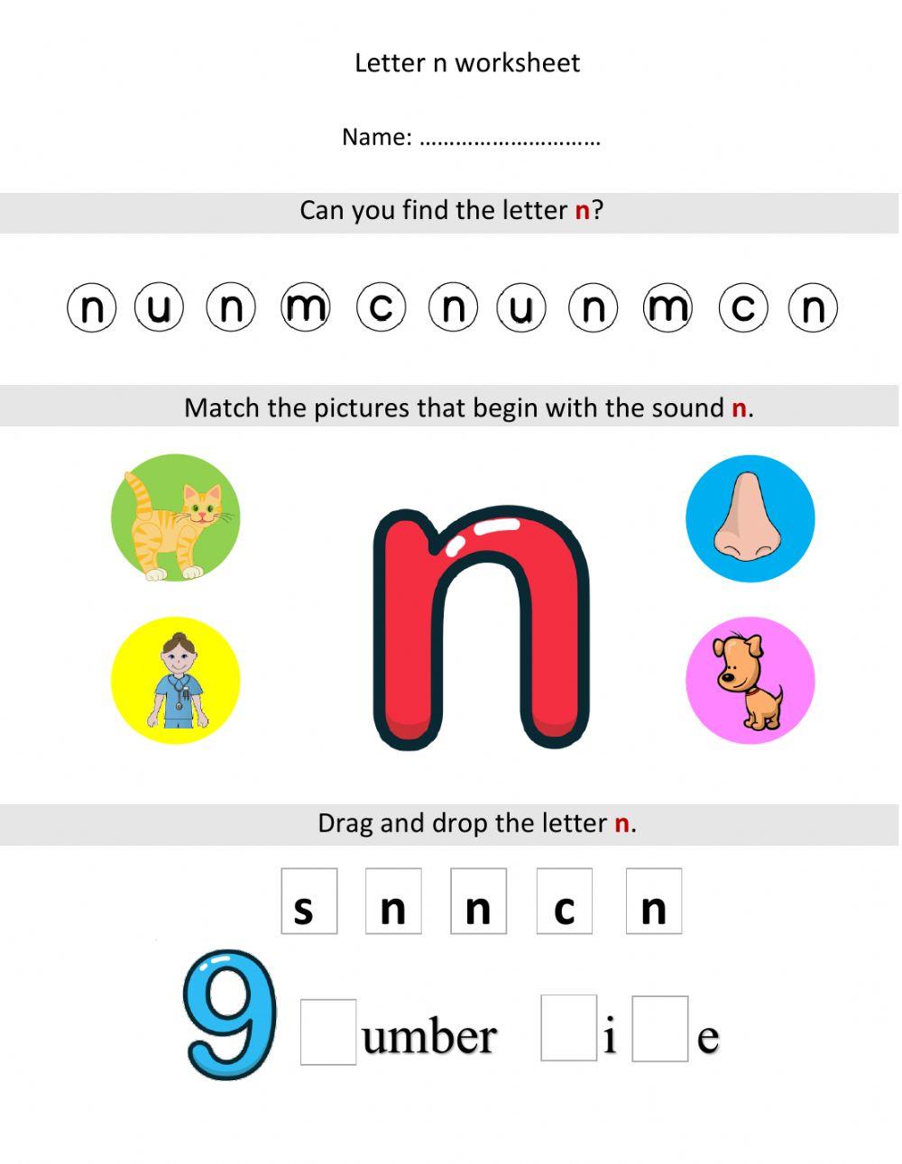 letter n