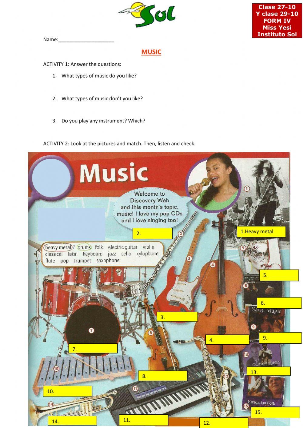461739 | Music | Yesica Leal | LiveWorksheets