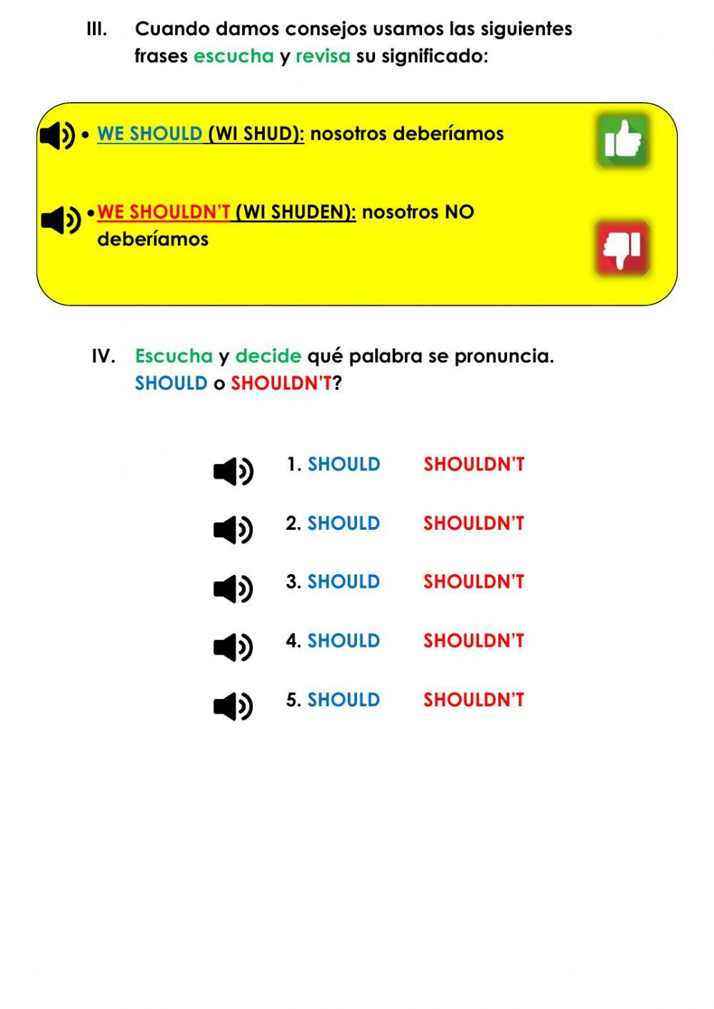 Recomendations to avoid pollution