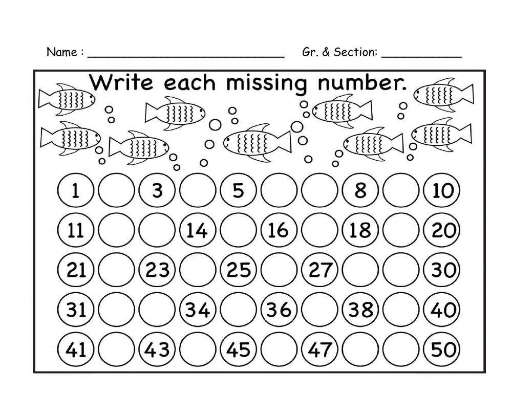 Counting 1-50 interactive worksheet | Live Worksheets Counting 1-50 interactive worksheet | Live Worksheets