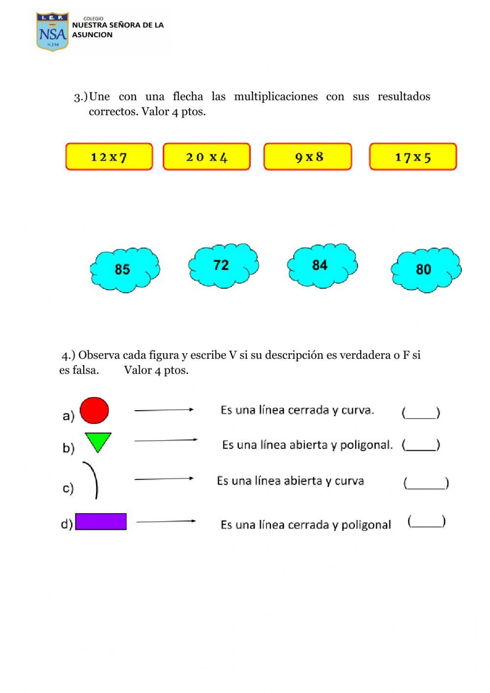Evaluación Matemáticas