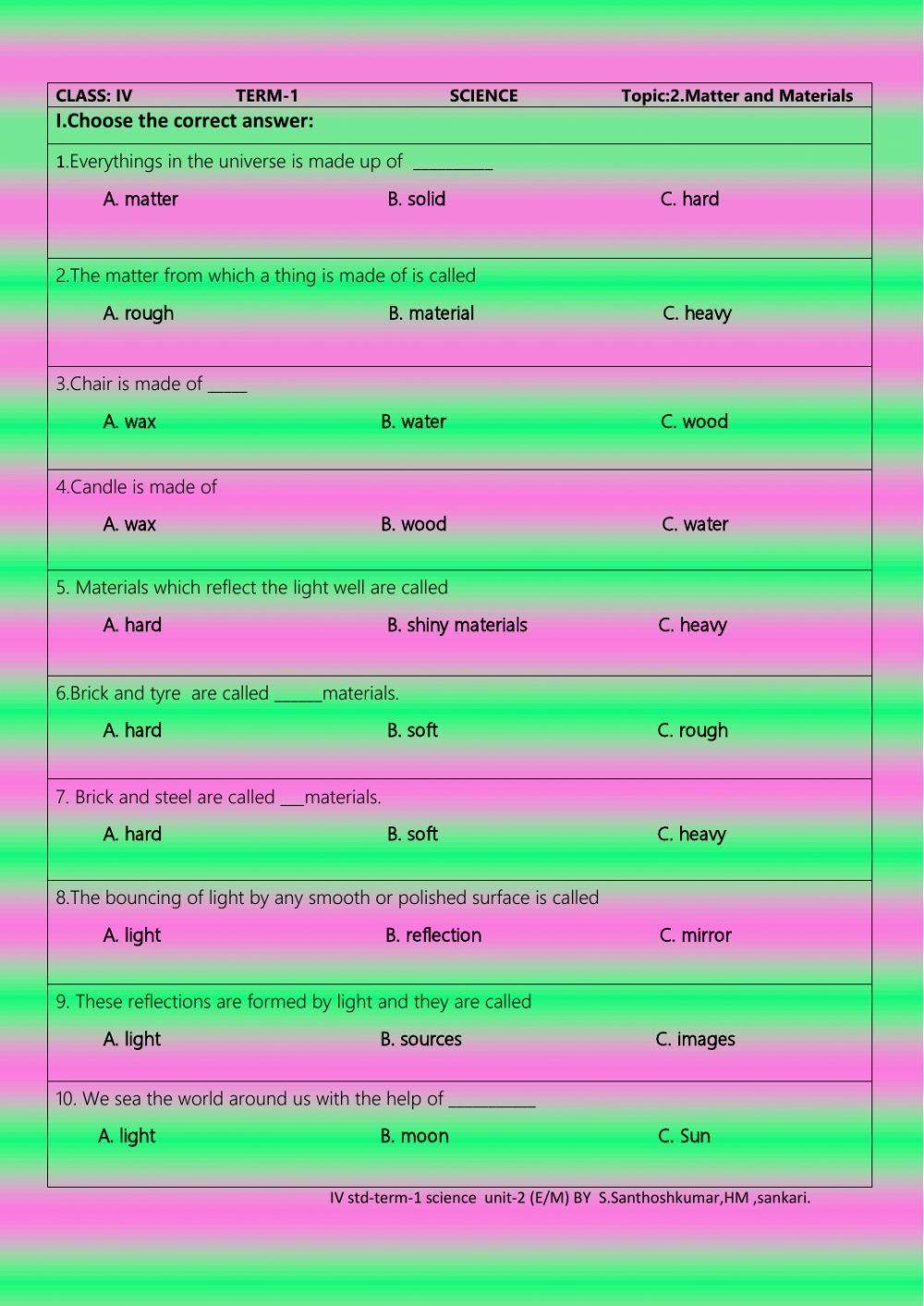 Iv science-2.matter and materials