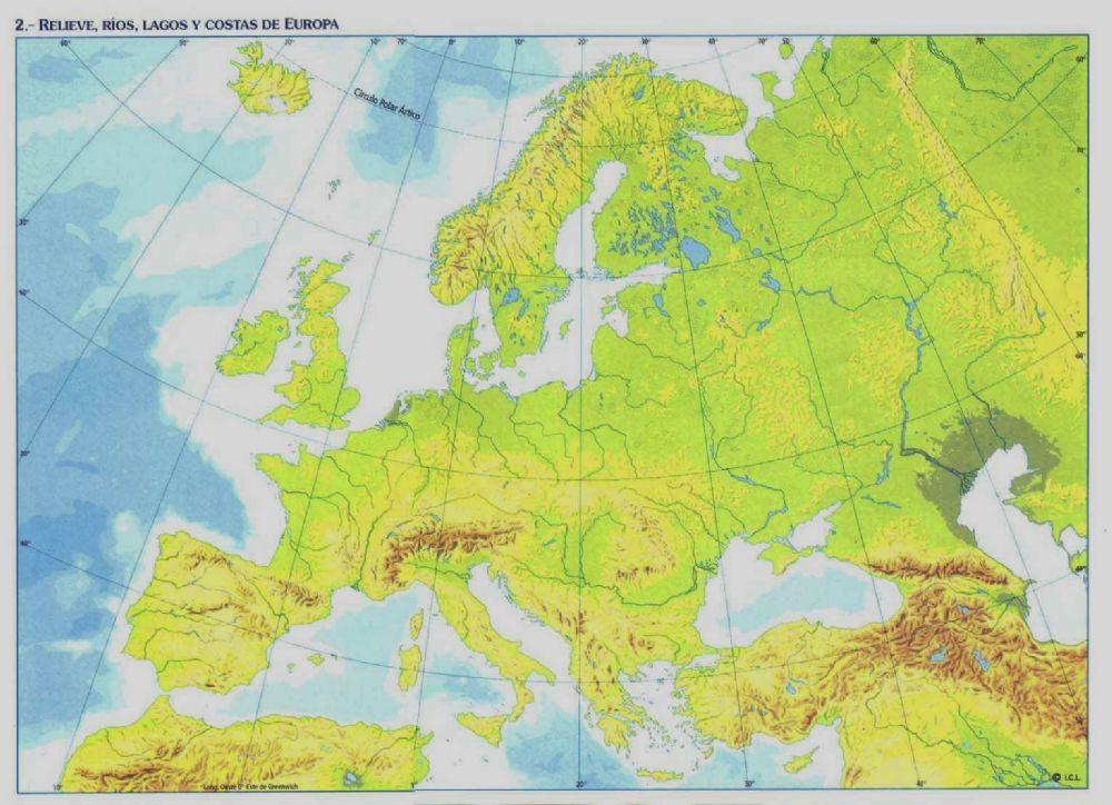 MAPA MUDO RELIEVE DE EUROPA