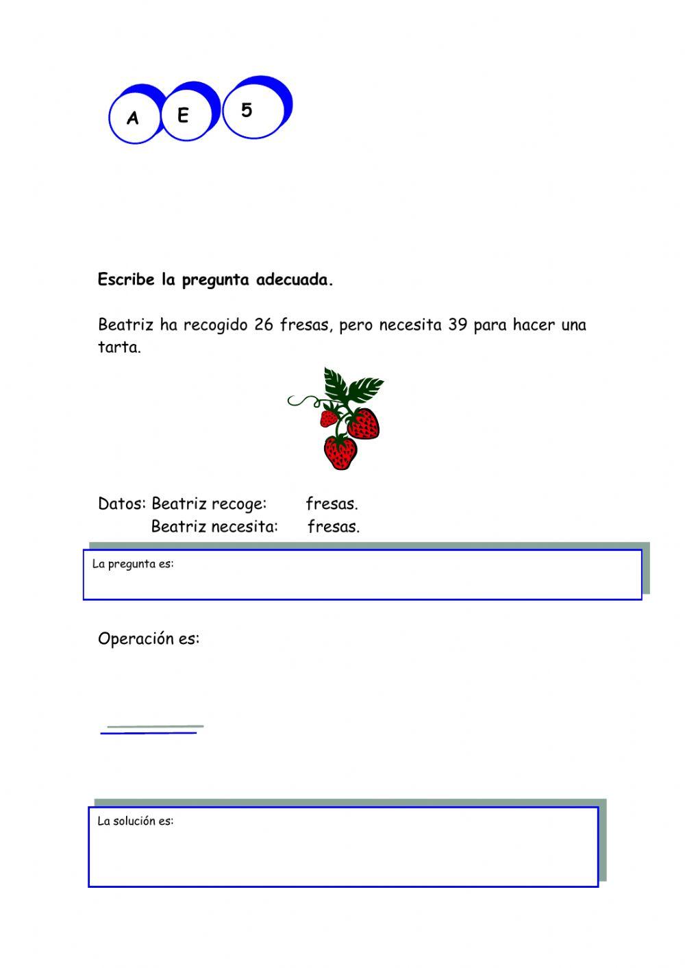Problemas matemáticos de tercero