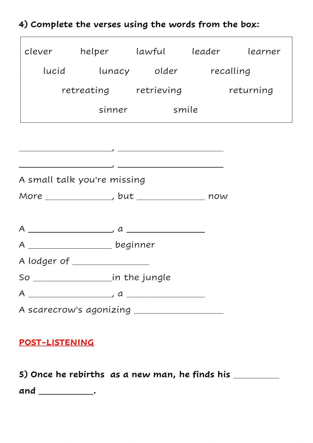 Listening - Rebirth, Angra - Prefix Re