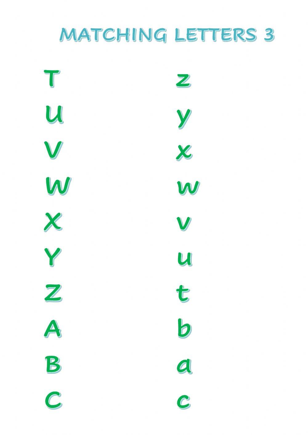 Matching letters 3