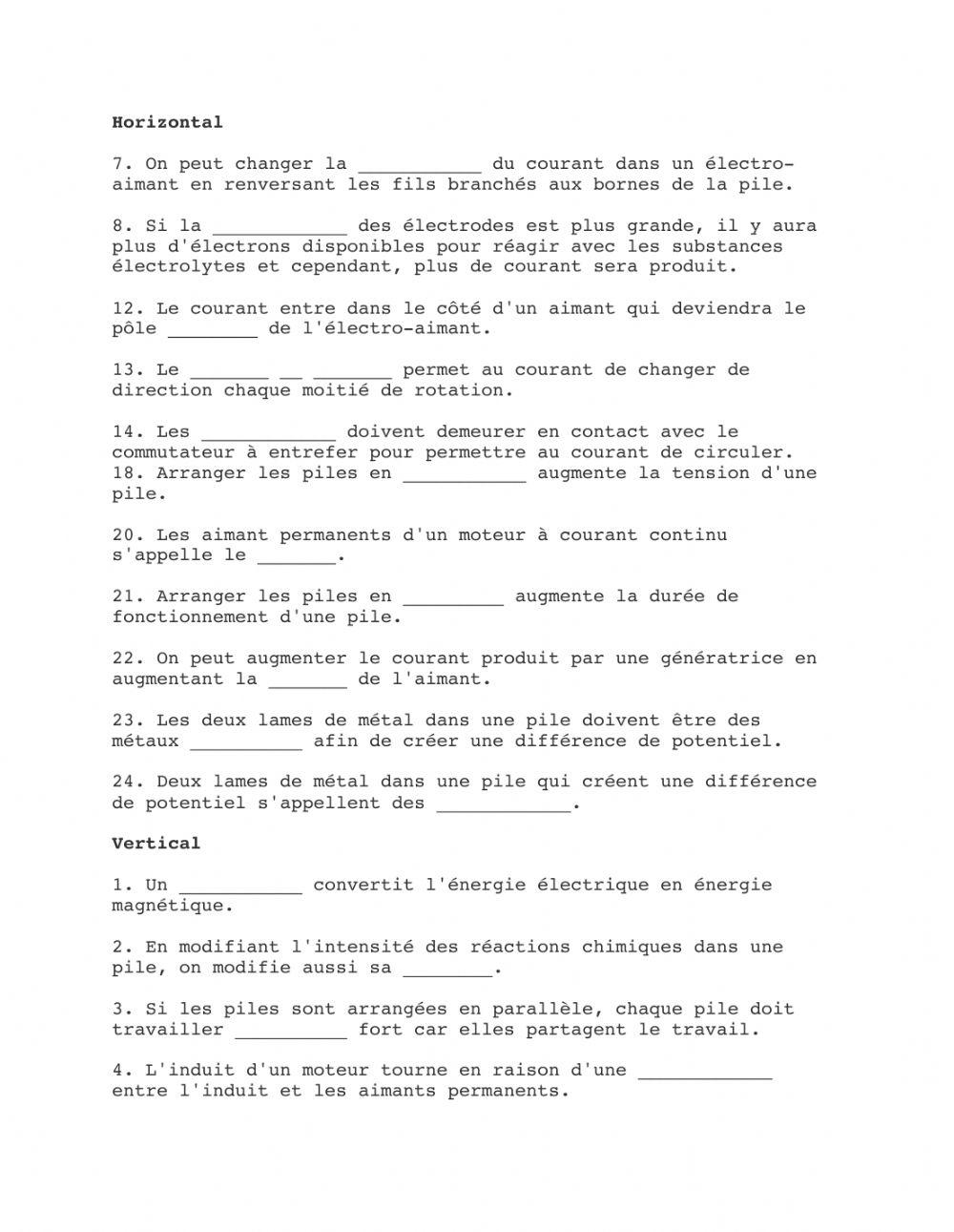 La révision des thèmes 5 et 6 (Électricité)