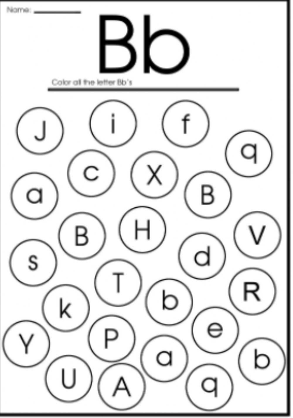 letter B - ESL worksheet by titazotes