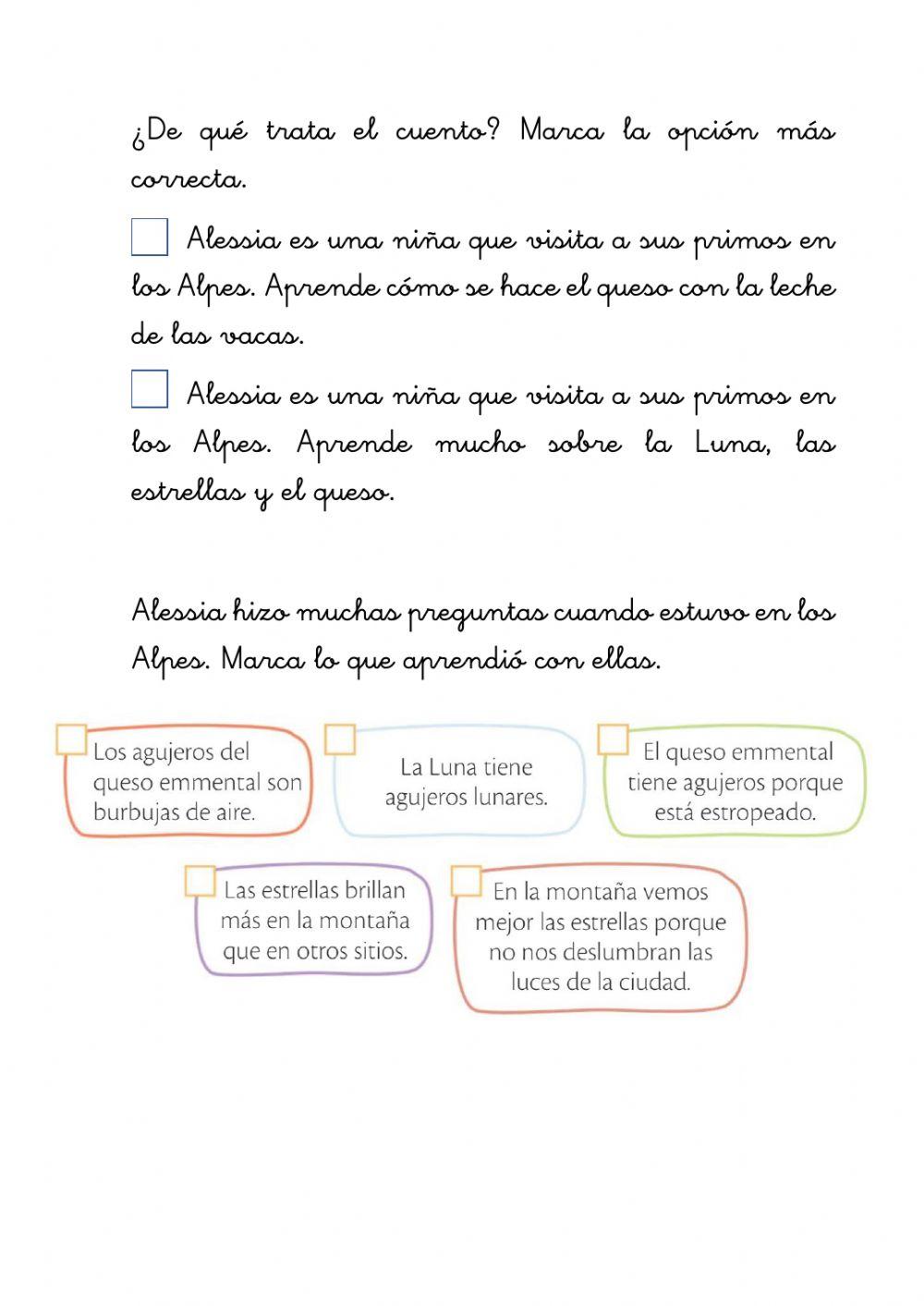 Comprensión lectora T1