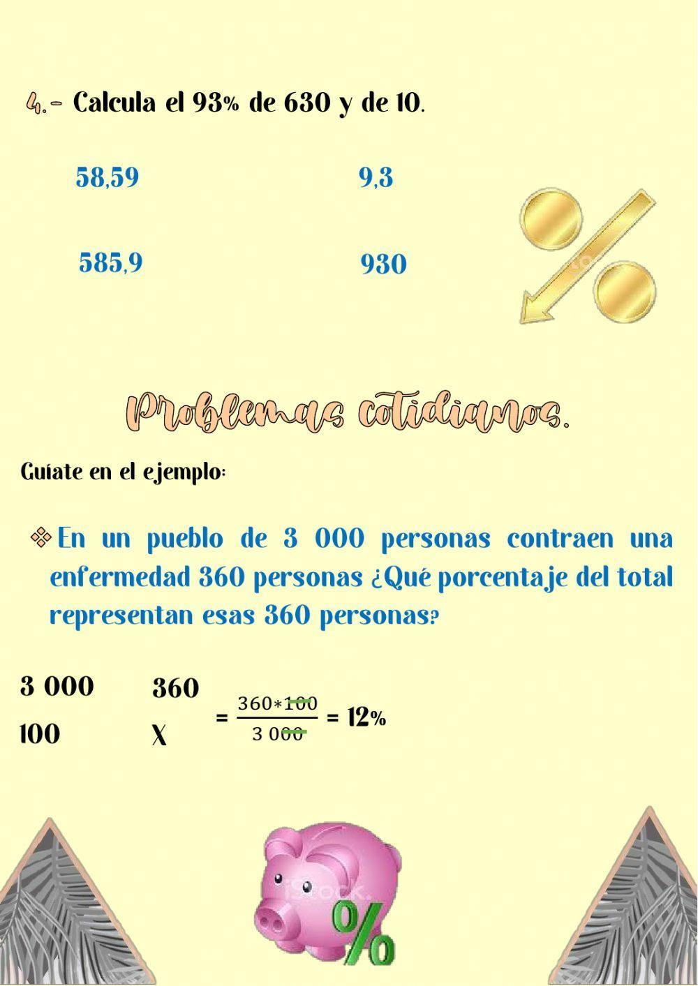 Multiplicación y División con Decimales y Porcentaje