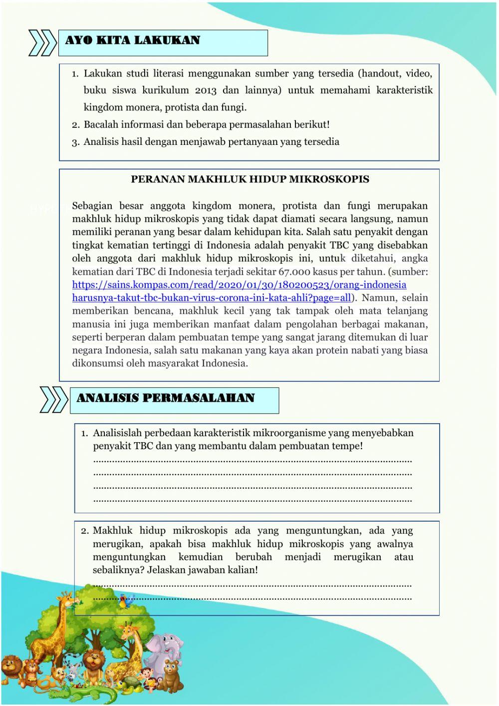 Klasifikasi Makhluk Hidup Mikroskopis dan Jamur