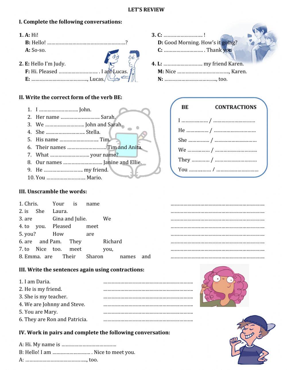 Greetings & Verb TO BE