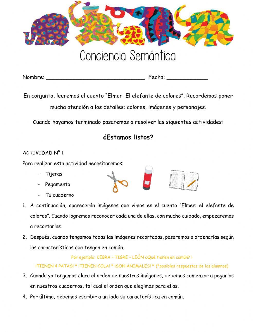 Actividades de Conciencia Semántica