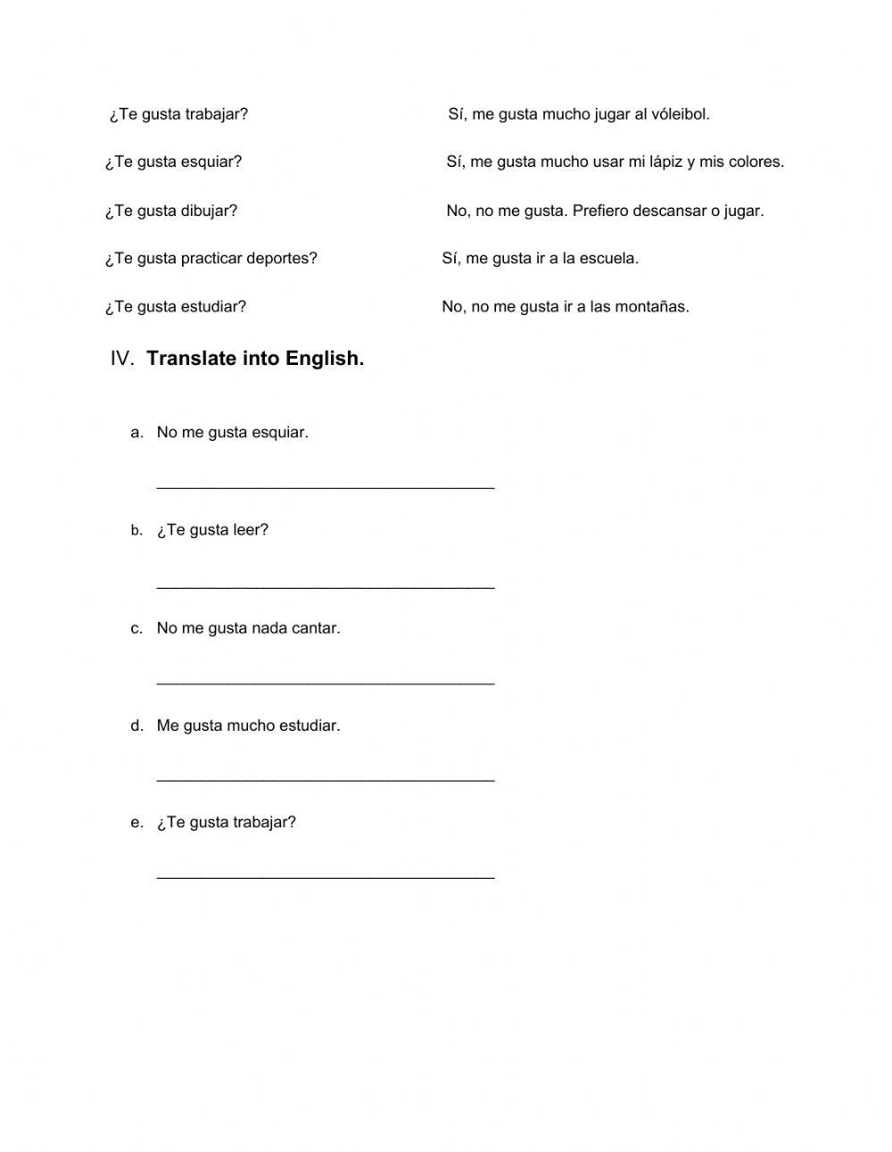 What do you like to do?