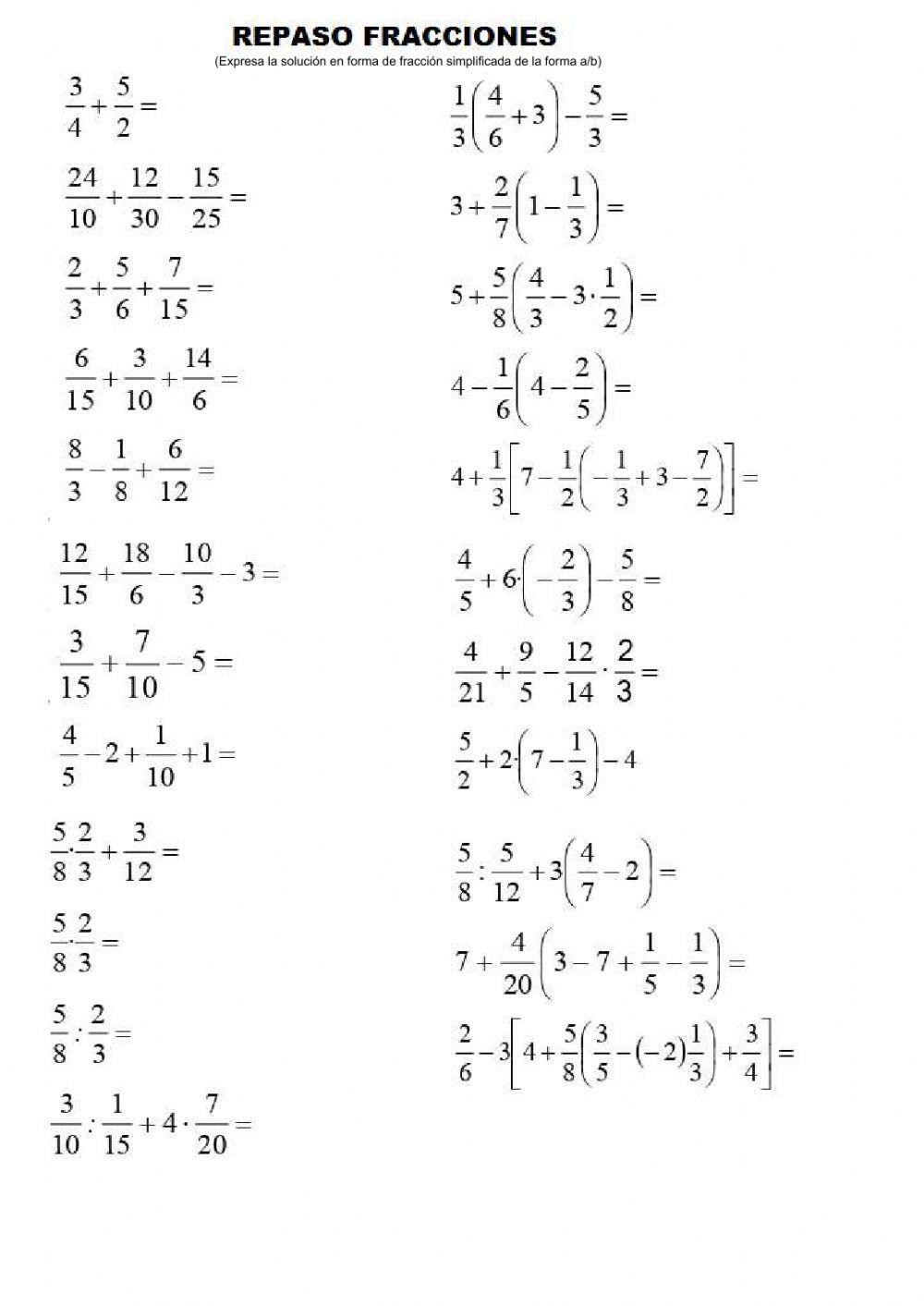 AMP-Repaso Fracciones