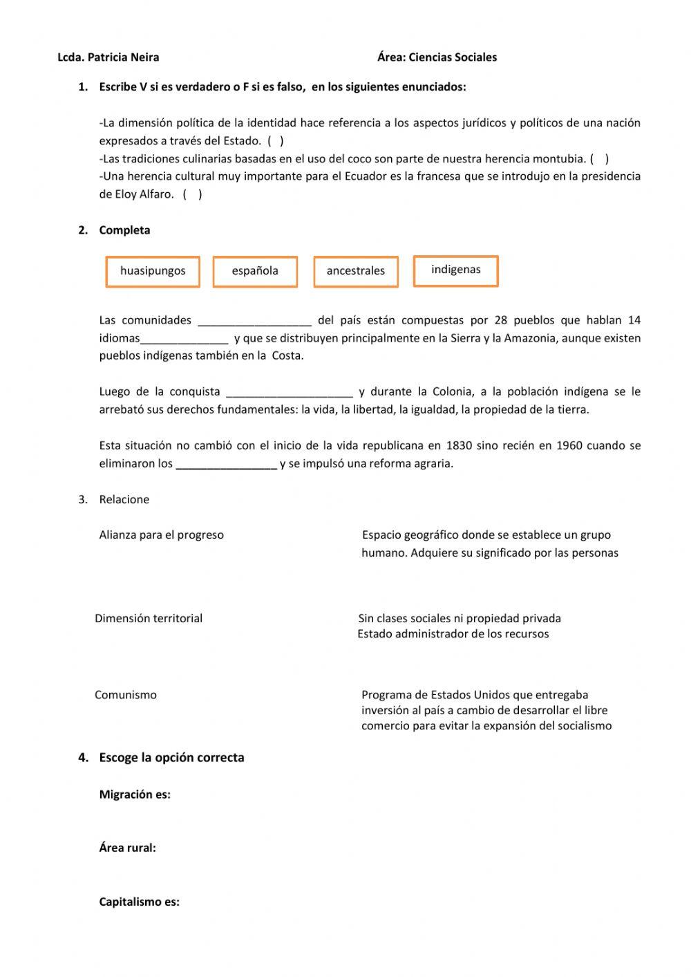 Evaluacion de sociales