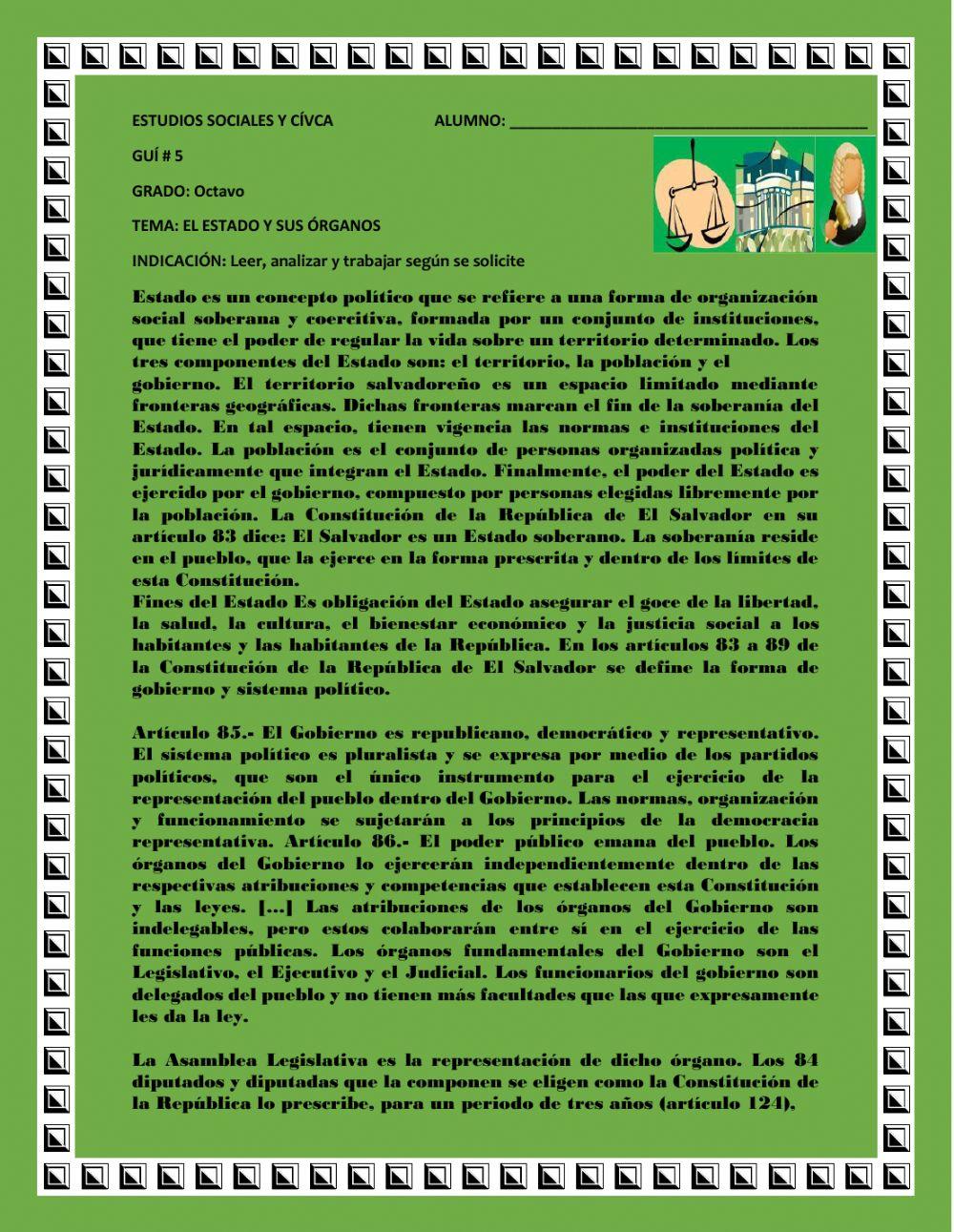 El Estado y sus órganos