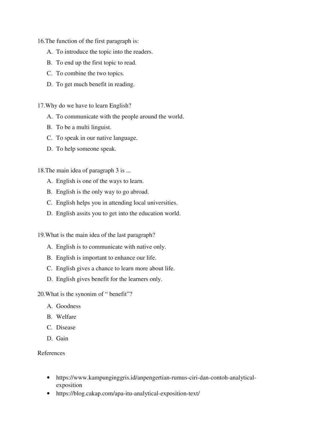 An Analytical Exposition Assignment 01- XI- I