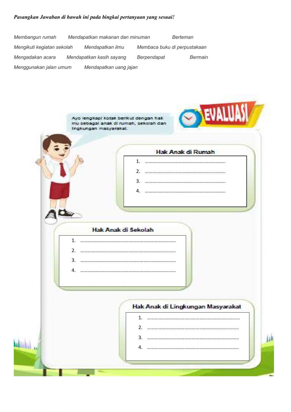 Pelaksanaan hak dan tanggung jawab sebagai warga negara