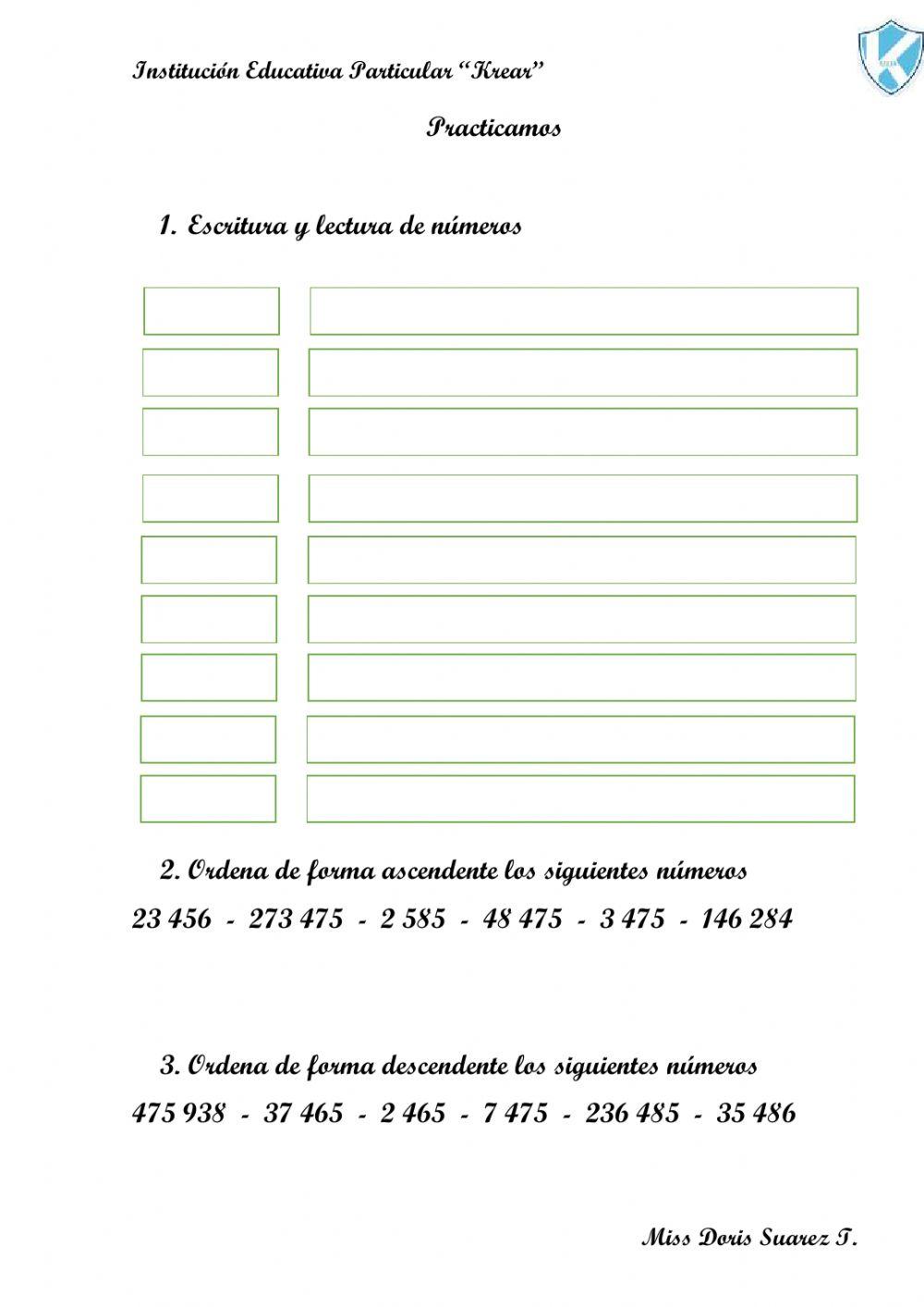 Ascendente y descendente