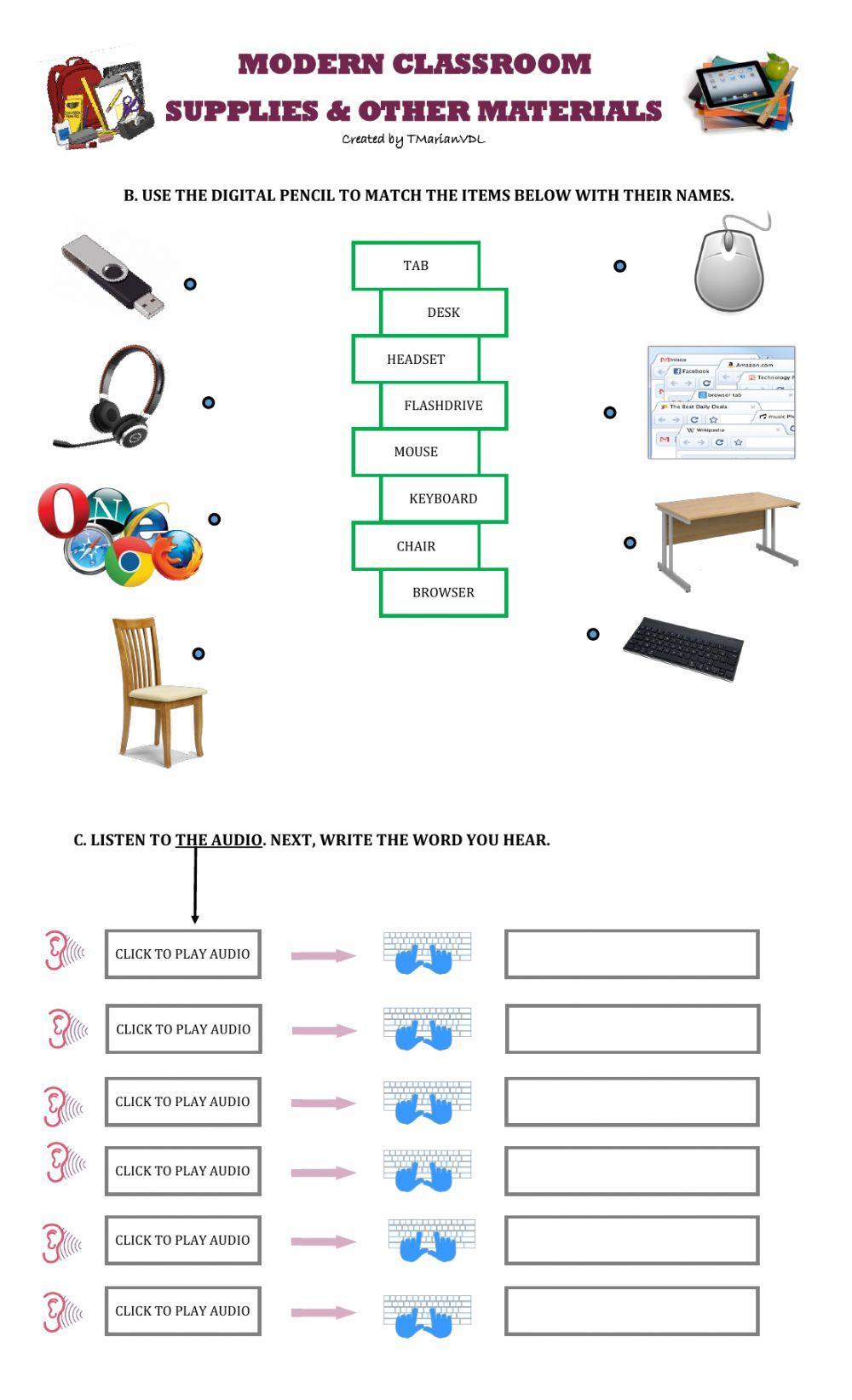 Modern Classroom Supplies and Materials