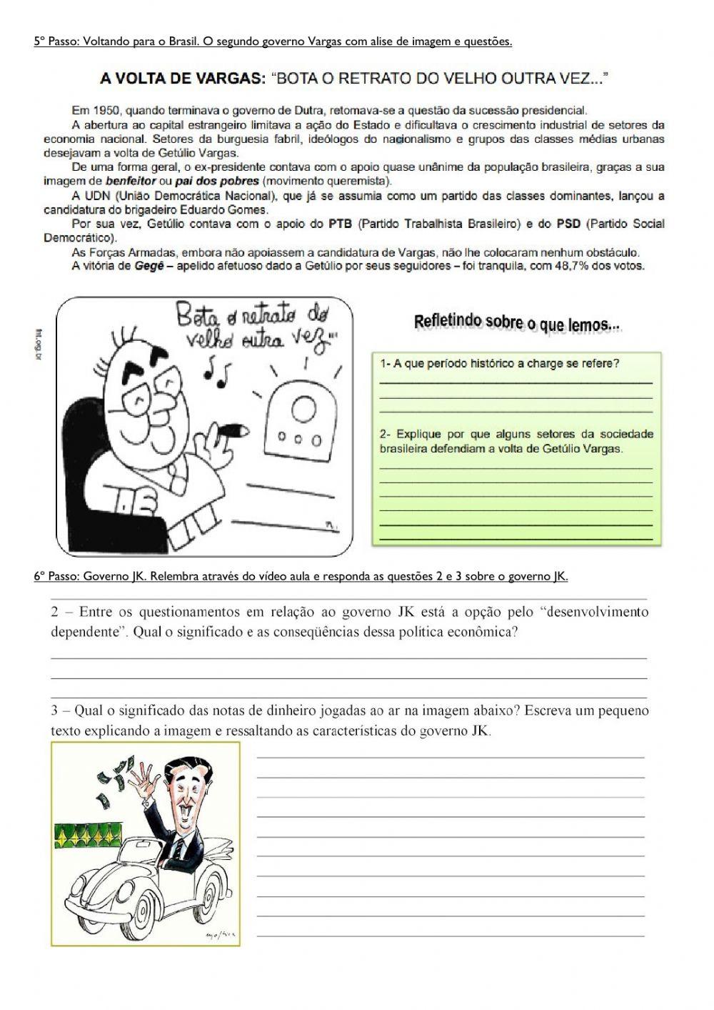 Recuperação História 9 ano