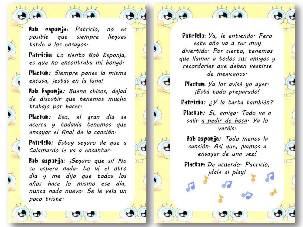 Actividades Bob Esponja