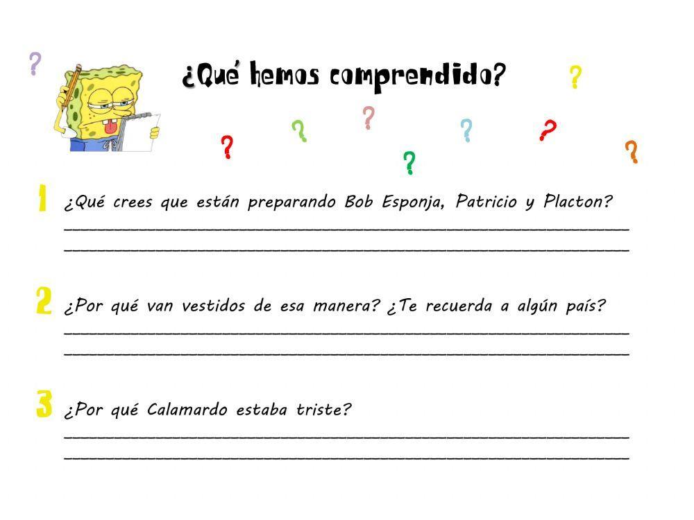 Actividades Bob Esponja