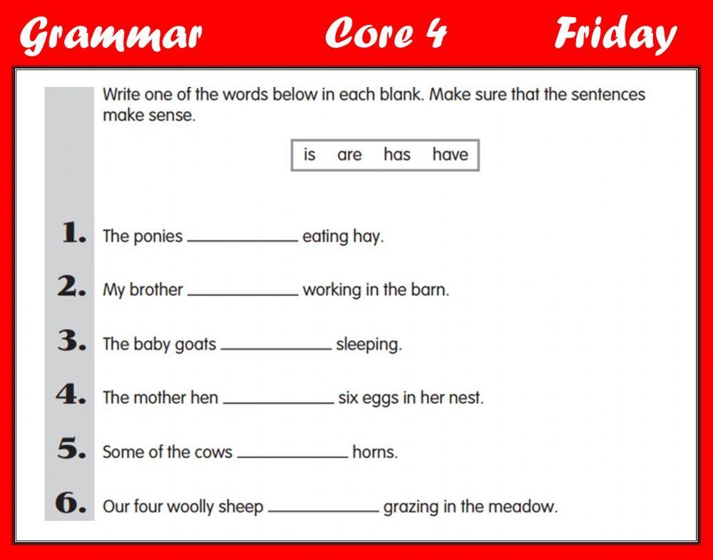 Grammar - Subject-Verb Agreement C
