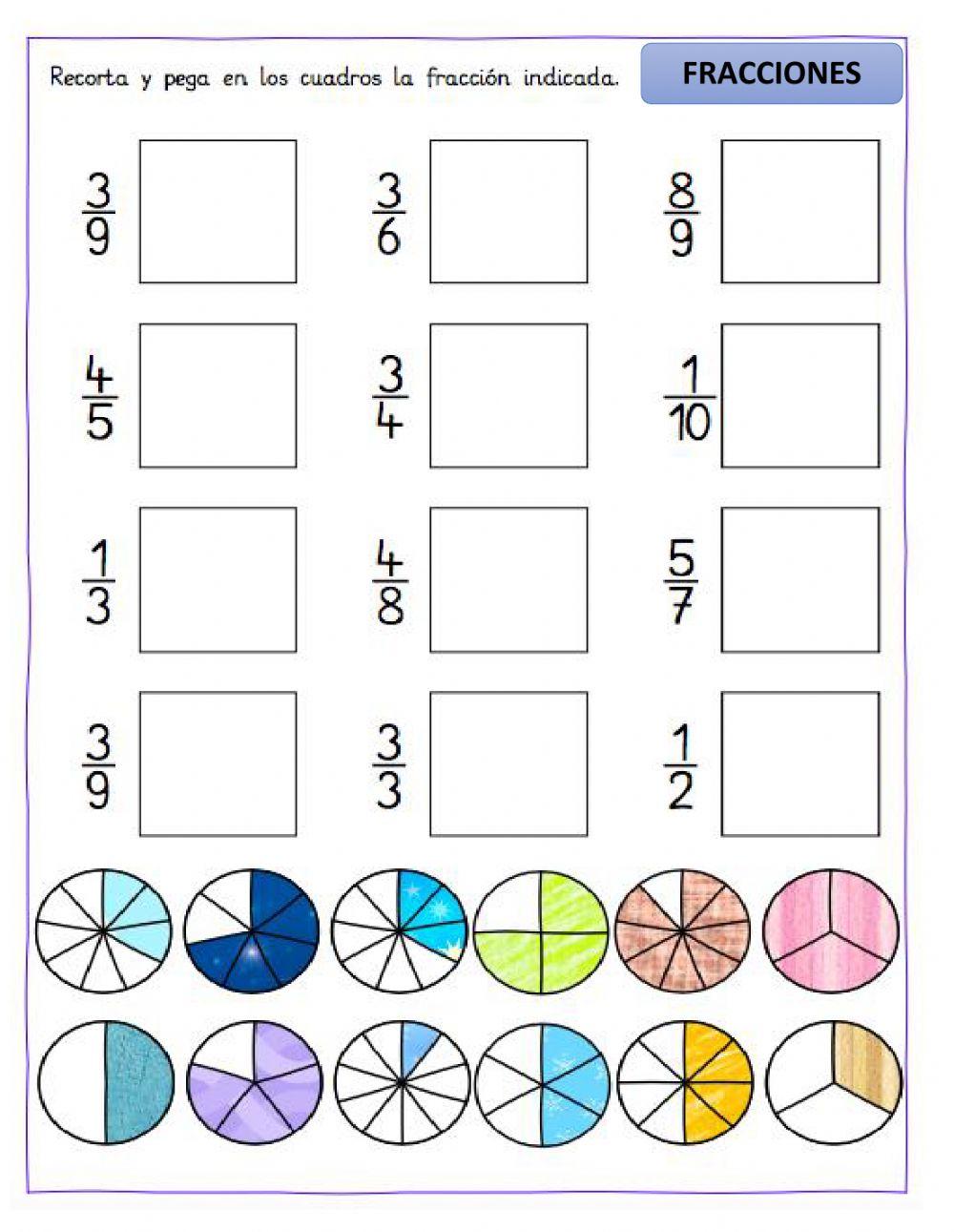 Representación de fracciones