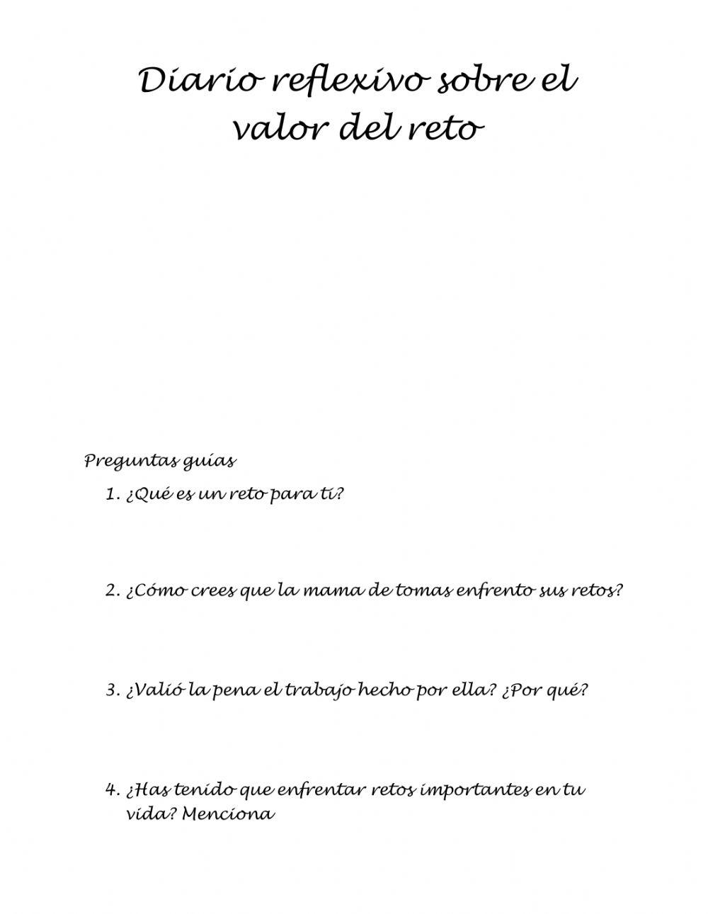 El valor reto