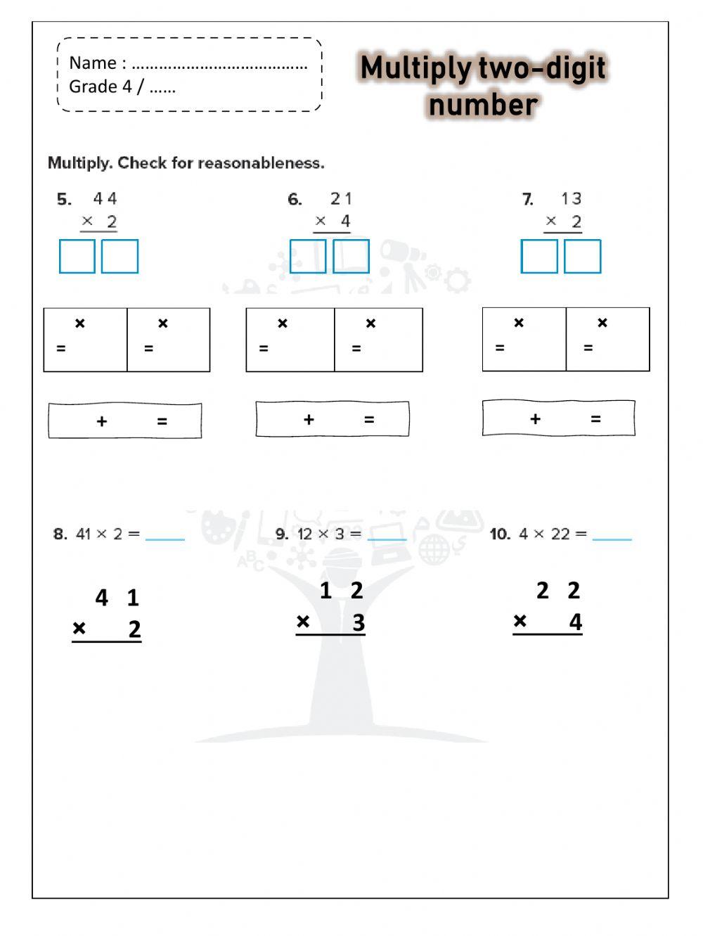 Multiply two-digit numbers