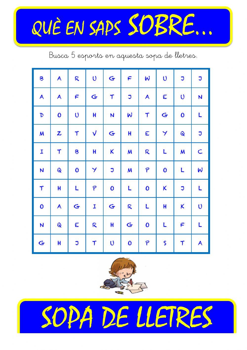 Que saps sobre...Sopa de lletres-Esports 02