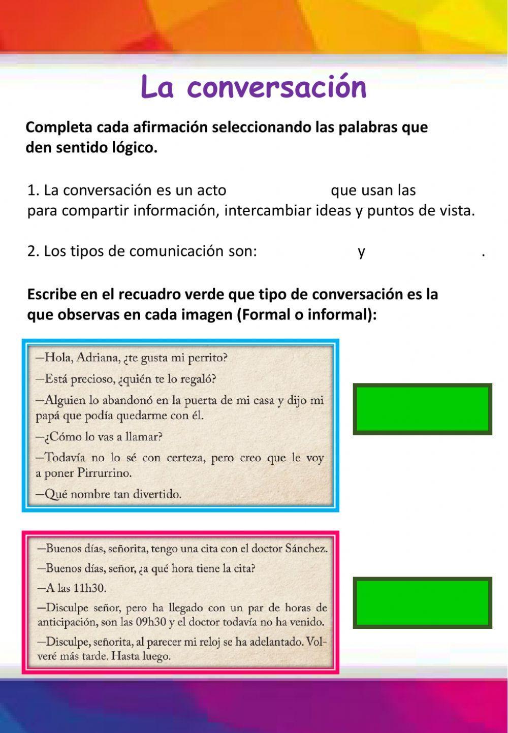 La conversación La conversación