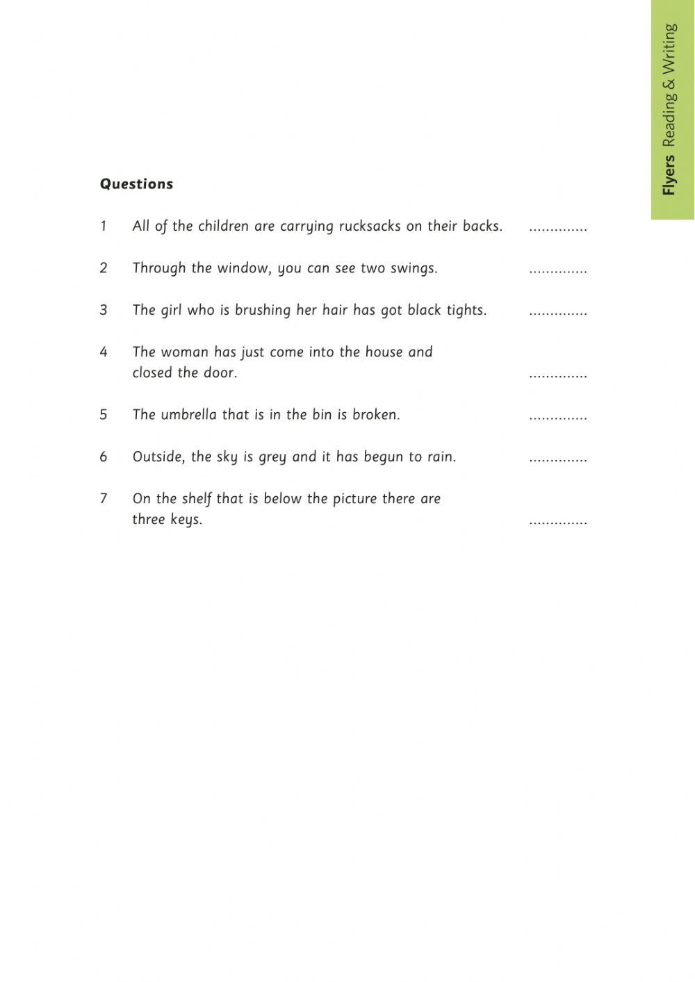 FLYERS READING AND WRITING