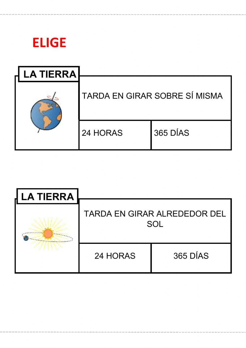El sol la luna y la tierra