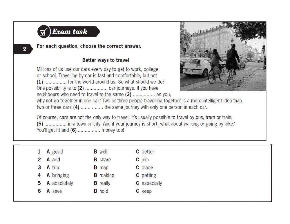 KEY FOR SCHOOLS: Reading and use of english part 4 and 5