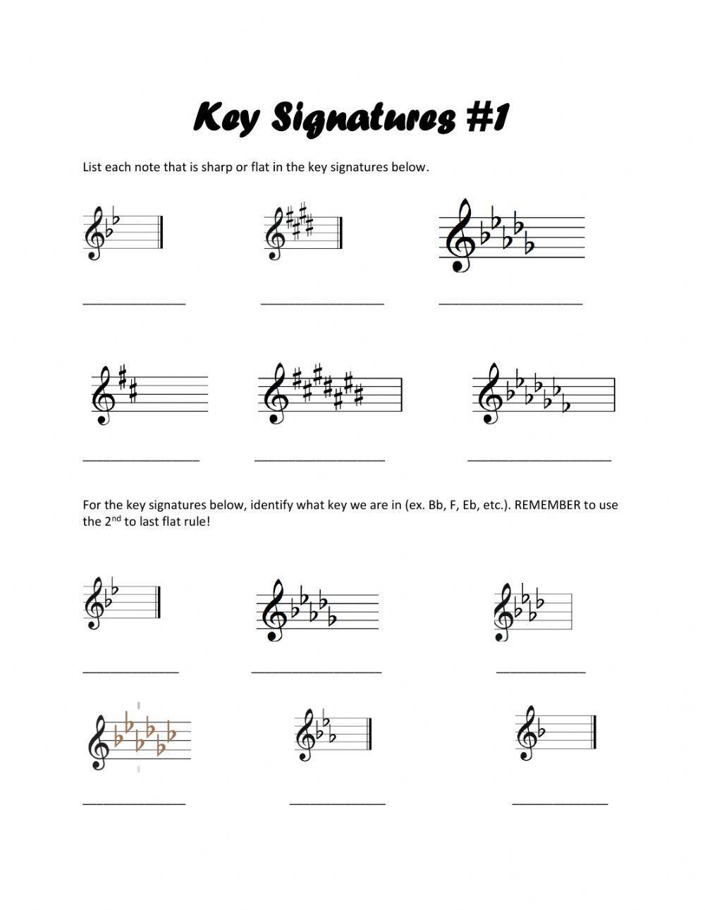 Key Signatures -1