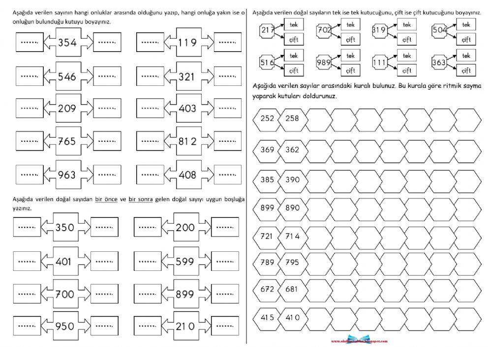 Basamak adlari ve basamak değeri̇