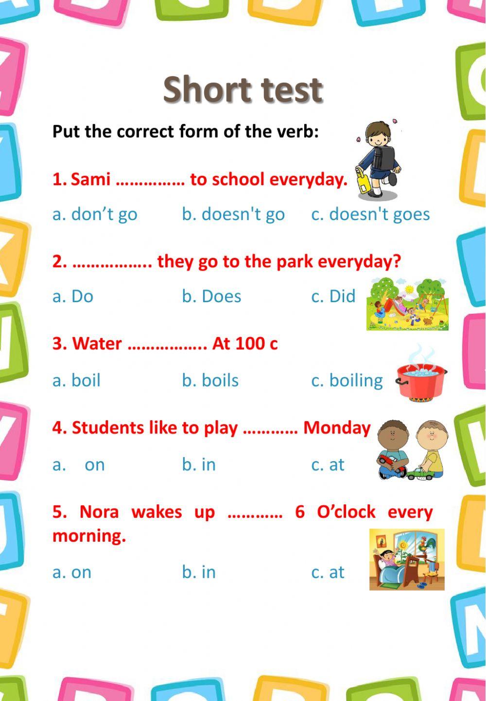 English online exercise for 9 Live Worksheets