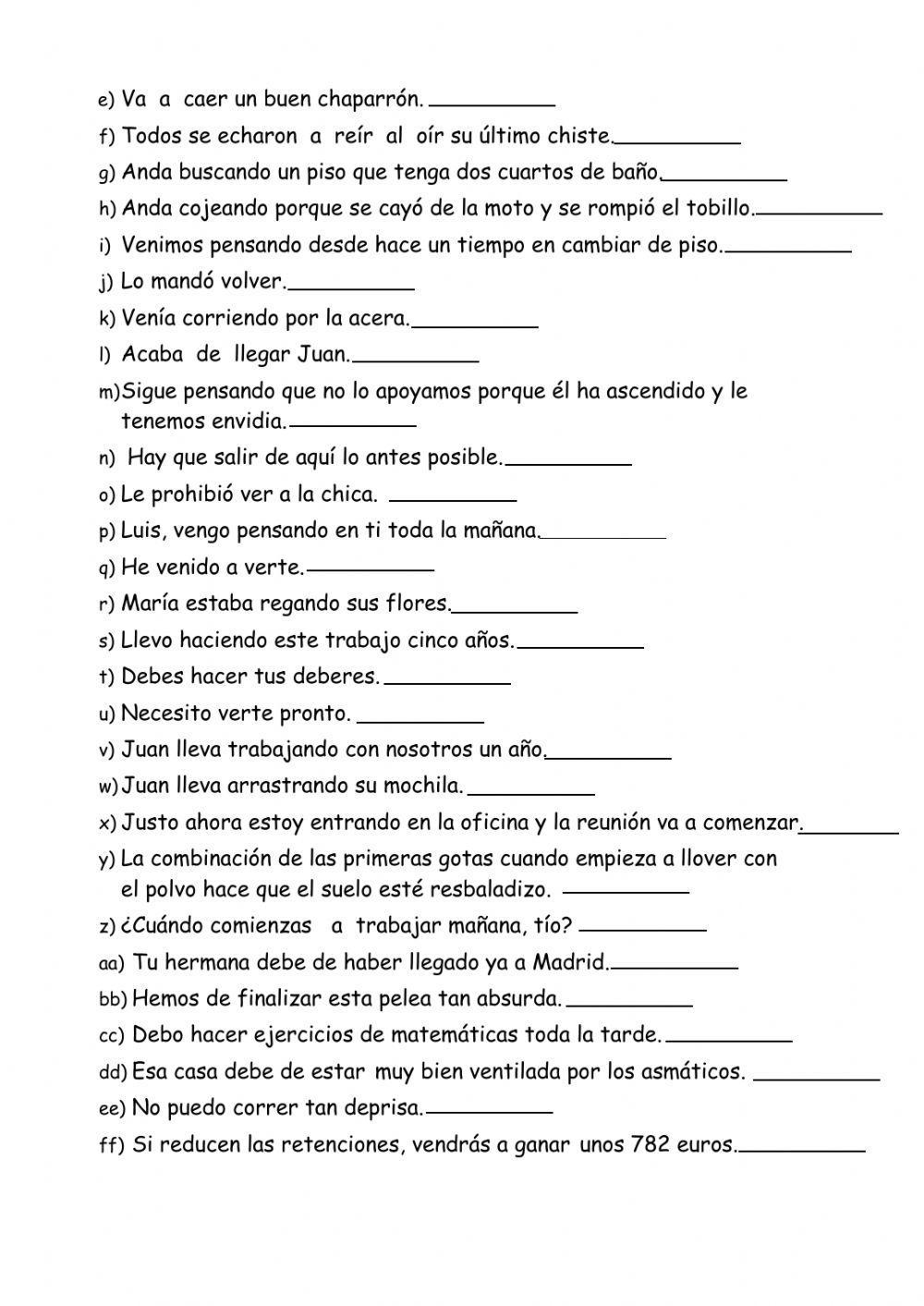 Perífrasis verbales. Locuciones verbales.