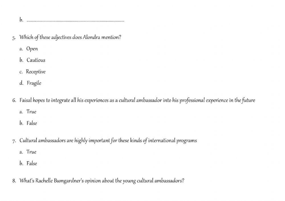 Cultural Ambassadors