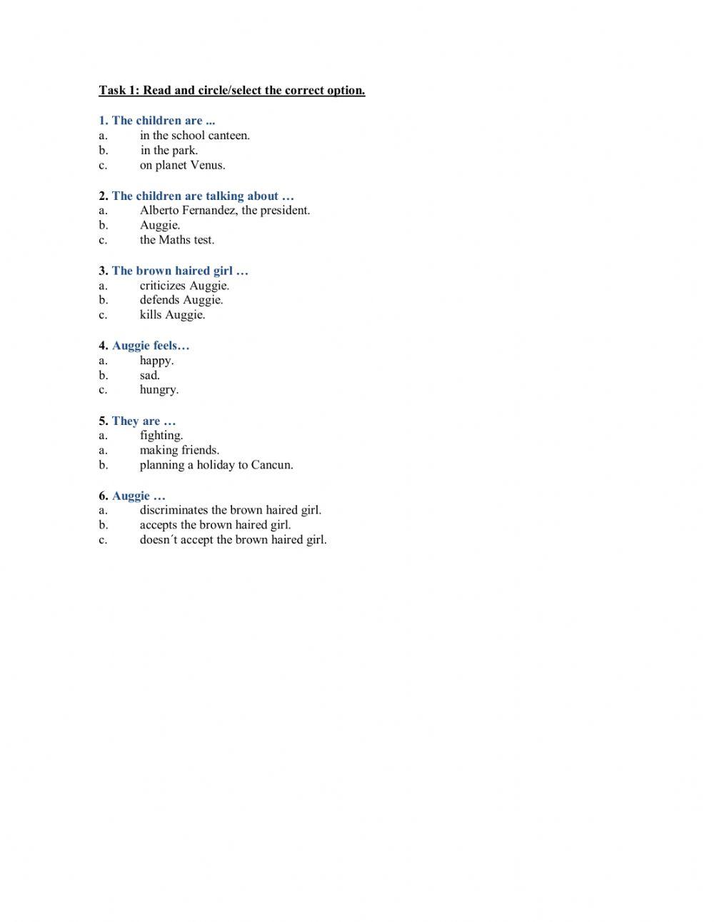 Wonder: Comic and Task1