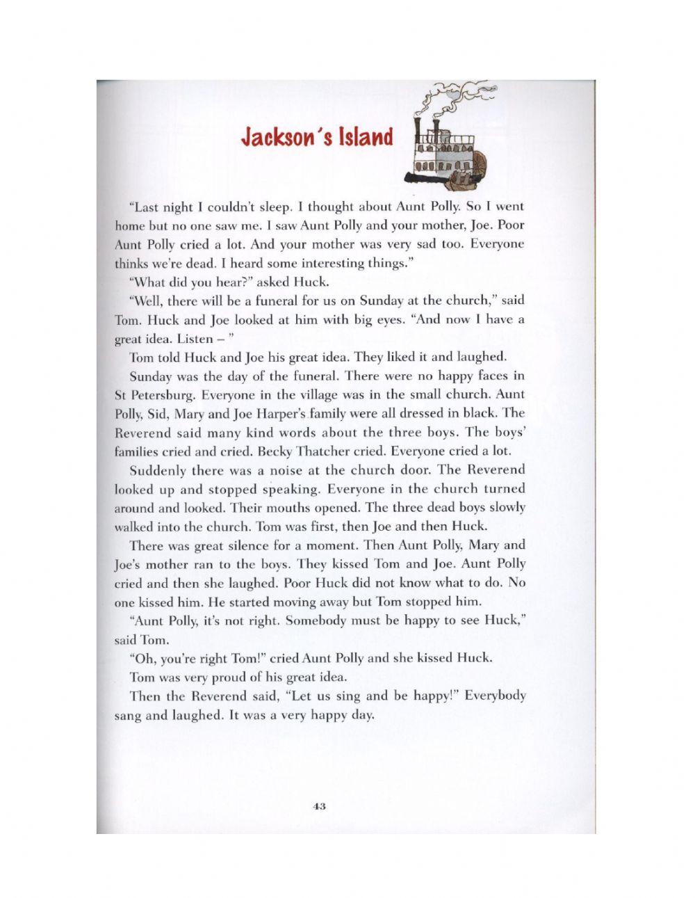 2nd intensive-Tom Sawyer chapter 4