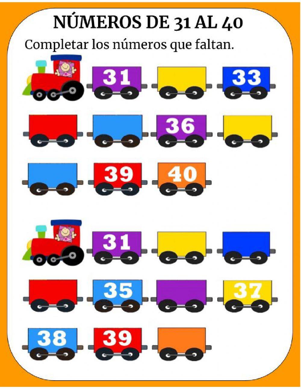 Números de 31-40