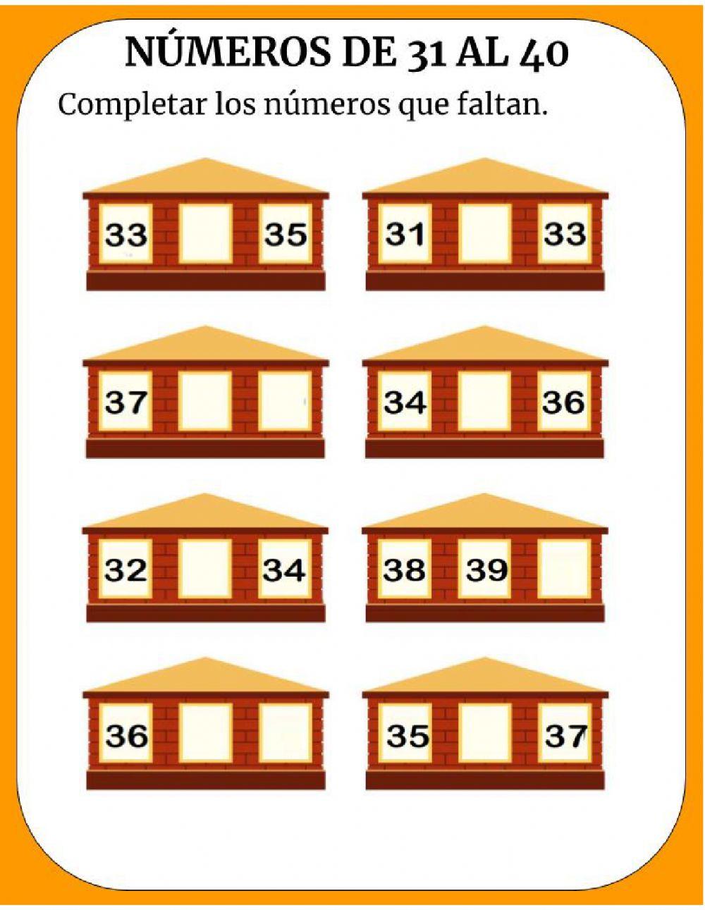 Números de 31-40