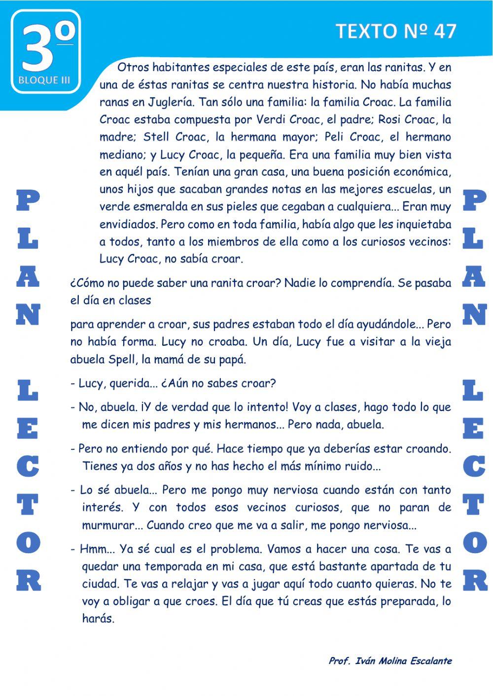 Texto nº 47 la rana que no sabia croar