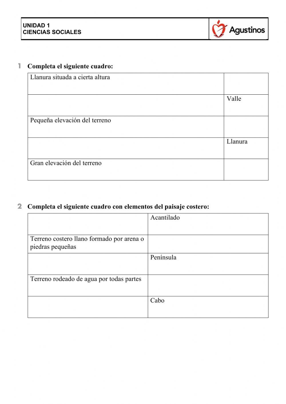 Paisaje de interior y de costa