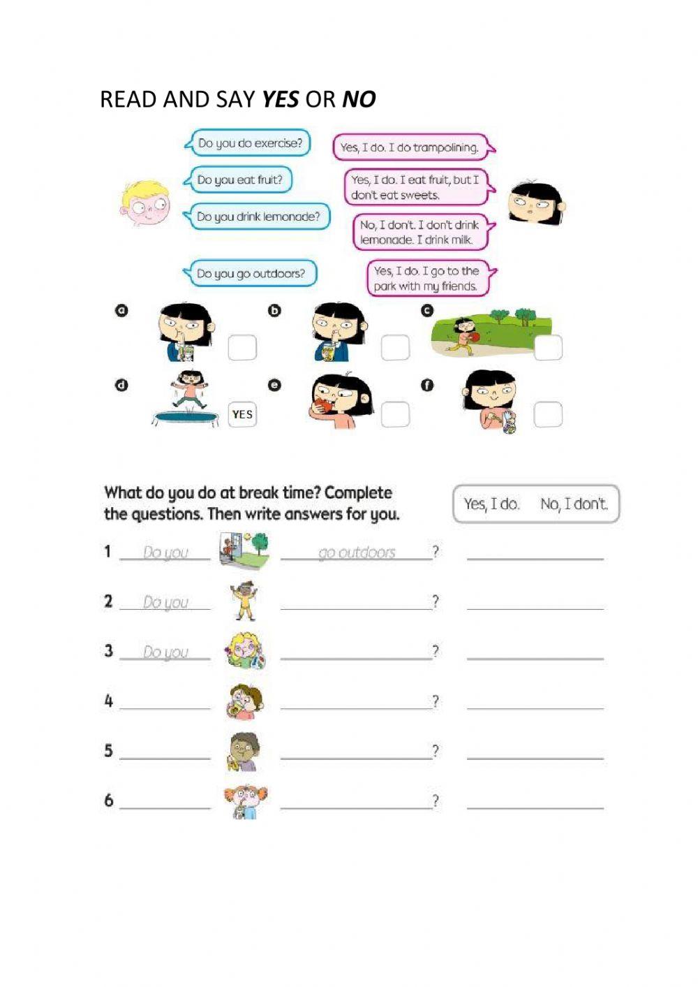 Present simple and everyday activities