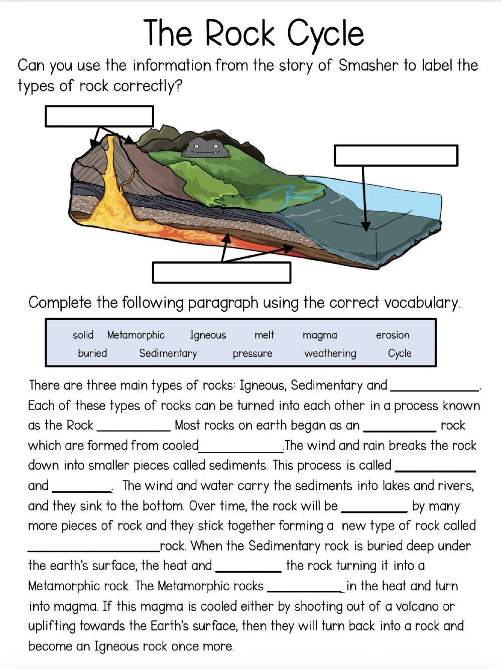 The Rock Cycle worksheet | Live Worksheets